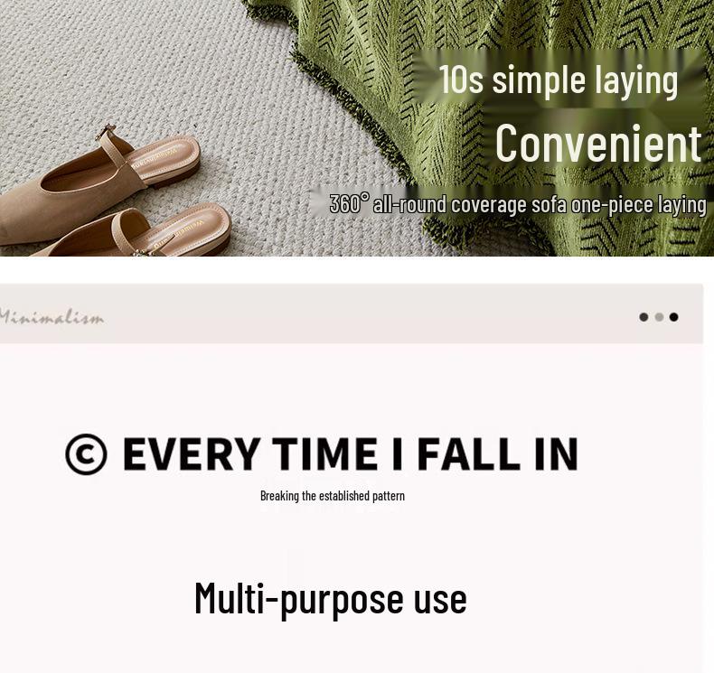 Modern Solid Color Sofa Cover: Universal, All-Season, Anti-Scratch Slipcover and Blanket