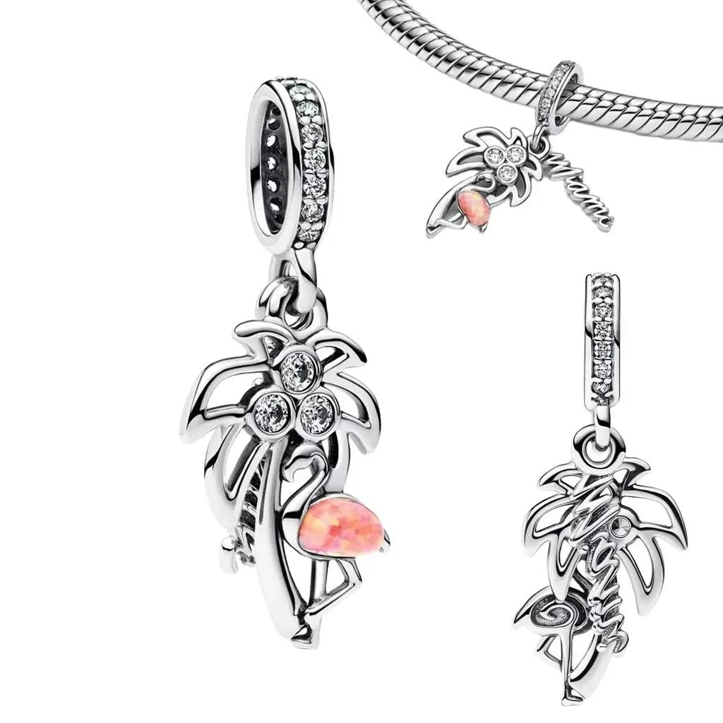 Sparkling Copper Colourful Starfish Crab Shell Conch Dangle Charm Beads Fit Original Bracelet Fine Jewelry Diy Gift