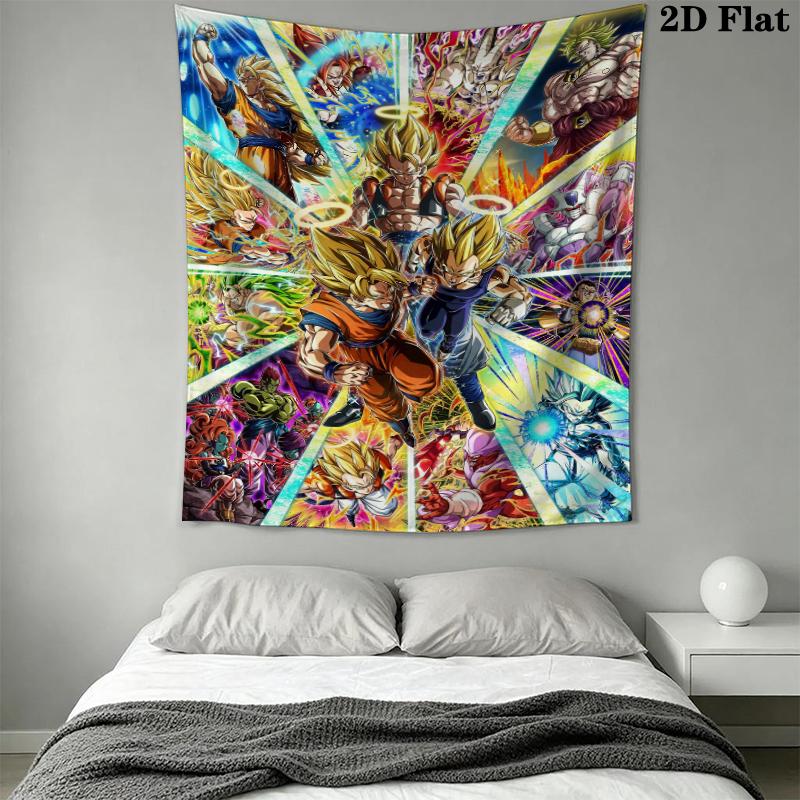 Dragon Ball Wall Tapestry Aesthetic Wall Hanging Printed Fabric Blanket Decorative Tapestries for Bedroom Living Room Home Decor
