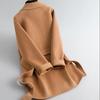 Wollmantel Damen Herbst und Winter Doppelseitiger, verdickter, schlanker, mittellanger Wollmantel