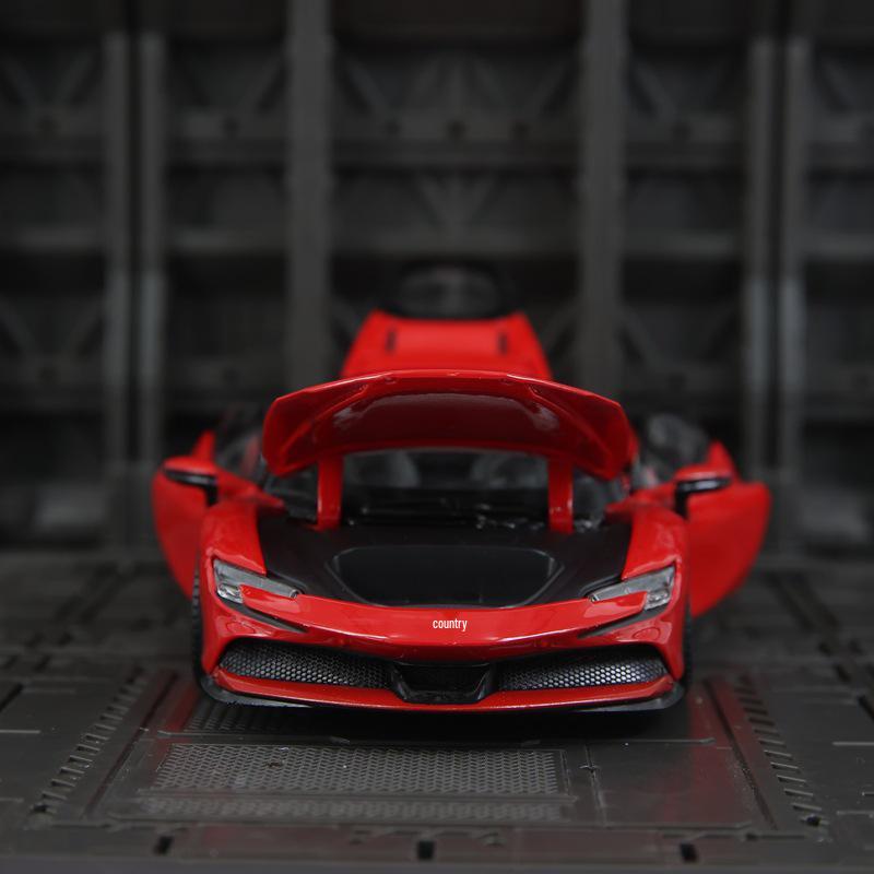 Bimei 18-26028 SF90 Stradale Alloy Supercar Model Ornament Gift