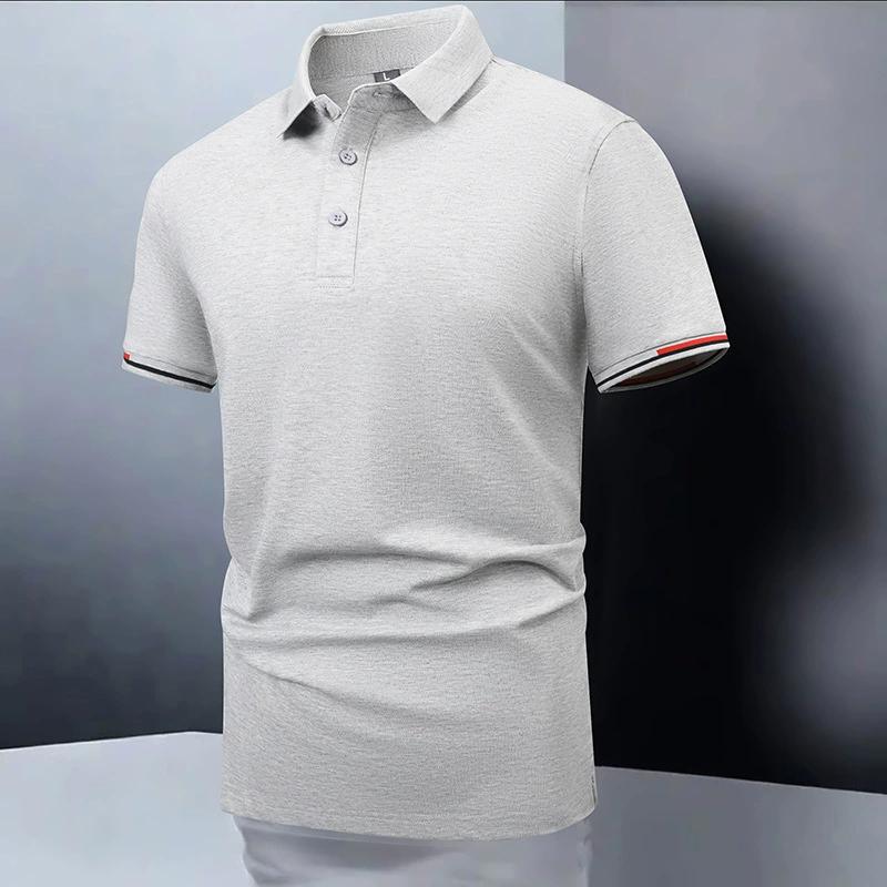 Summer Short Sleeved Polo Shirt Business Minimalist Sports Slimming Men's Casual Collar T-shirt Top