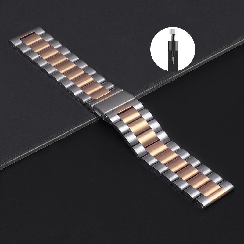 Classic 22mm 20mm 18mm Metal Strap for Samsung Galaxy Watch 46mm/3/Gear S3/Huawei Watch GT 2/3 Pro Stainless Steel band for Amazfit GTR