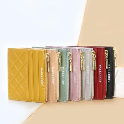 Modische kurze Damen-Geldbörse aus Pu-Leder, Kartenhalter, Damen-Mini-Mehrkarten-Reißverschluss-Geldbörse mit Vordertasche