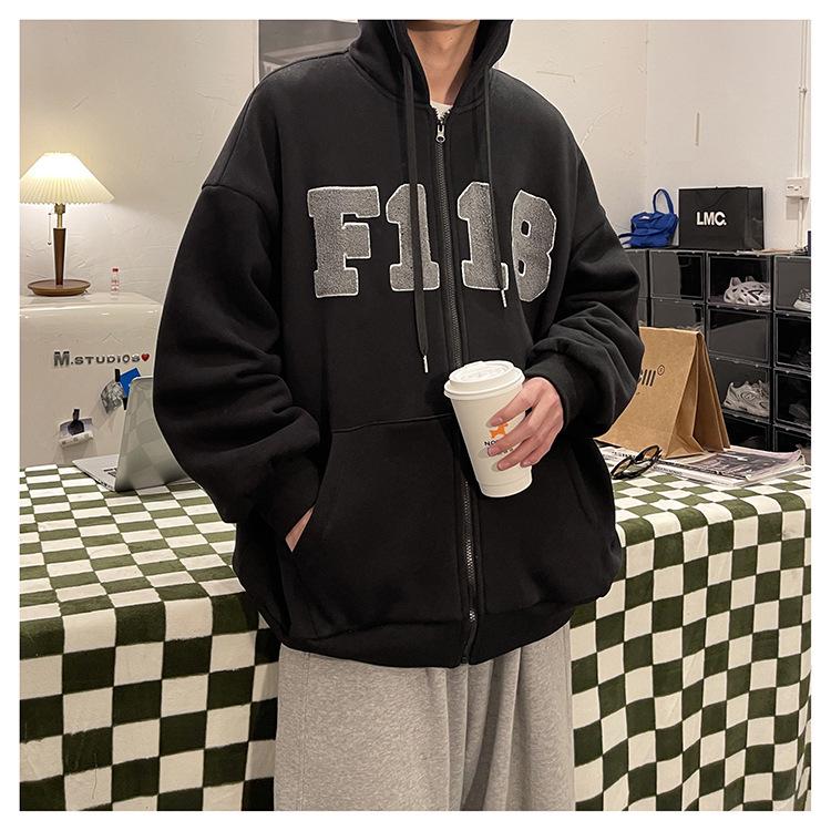 Oversized Men's Cardigan Hoodie - Spring & Autumn Trendy Design Jacket