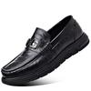 New First-layer Cowhide Men's Casual Leather Shoes Genuine Leather Breathable Beanie Shoes Men's Single Shoes One Pedal Men's Shoes Shoes