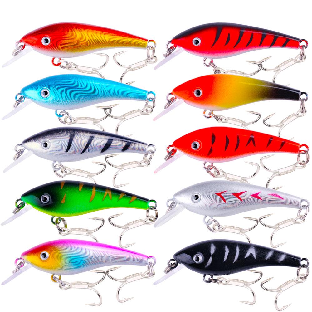 Swim Fish Fishing Lure 6.2cm 4.5g Artificial Hard Crank Bait Topwater Wobbler Japan Mini Fishing Crankbait Lure