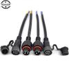 2/3/4/5/6/7/8 Pin Industrial Male And Female Socket Plug Circular Power Connector Waterproof Plug Outlet With Dust Cover Black