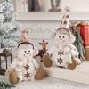 Christmas Snowman Doll Festive Plush Snowman Doll Soft Stuffed Snowman Doll Christmas Tree Ornaments Navidad