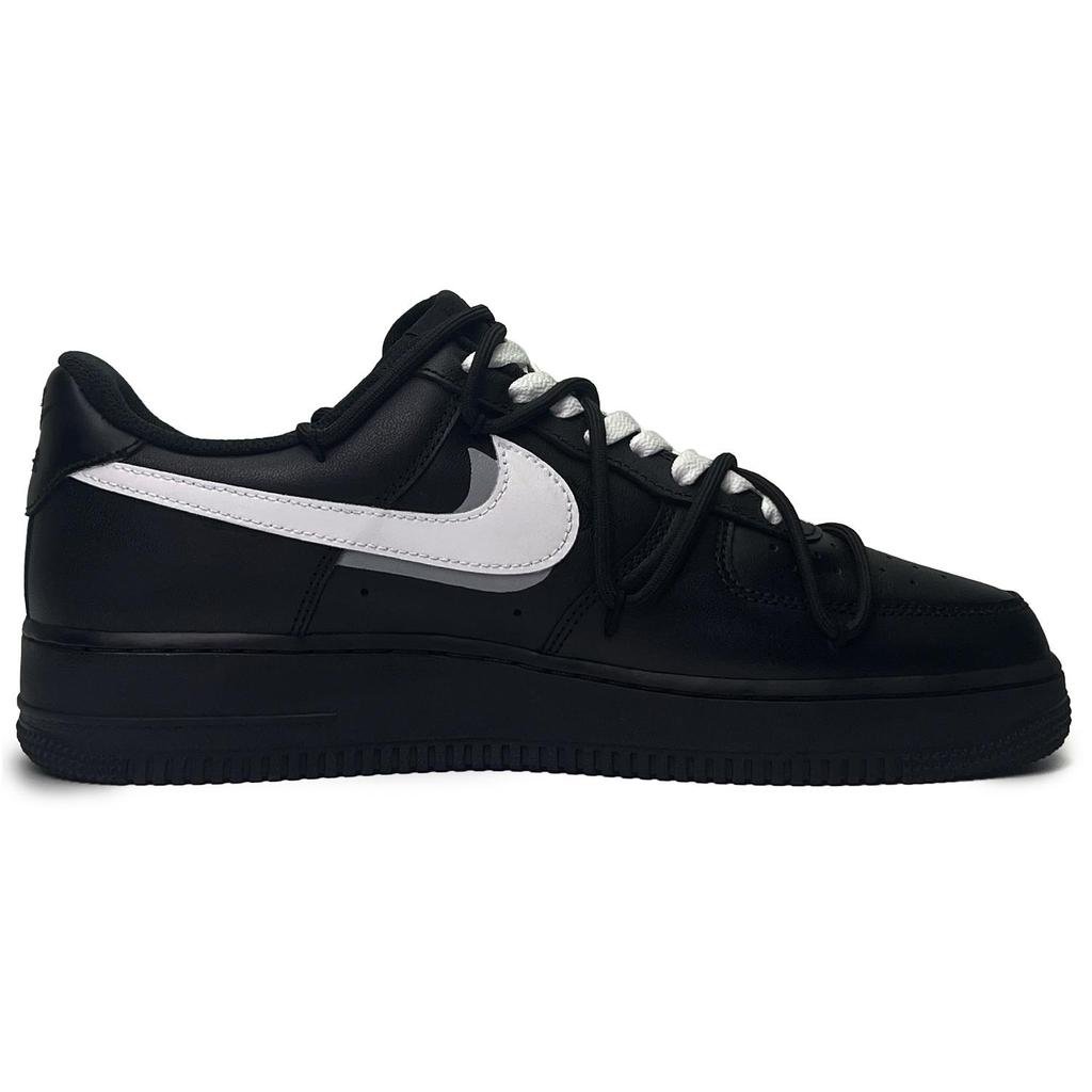 Nike Air Force 1 Reflection Low top Skateboard Shoes Men's Black White CW2288-001(Team285-)