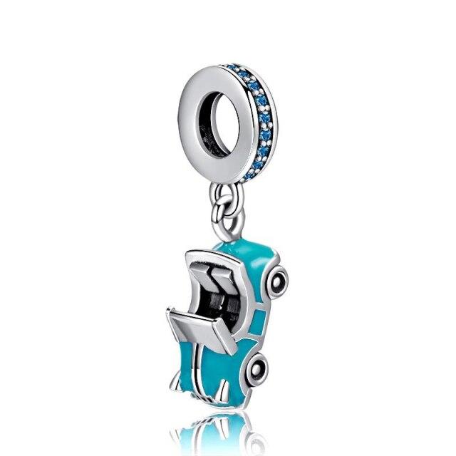 Fit Original European Bracelet 925 Sterling Silver Pink Enamel Dangle Beads Nail Polish Pendant Charms For Women Fashion Jewelry