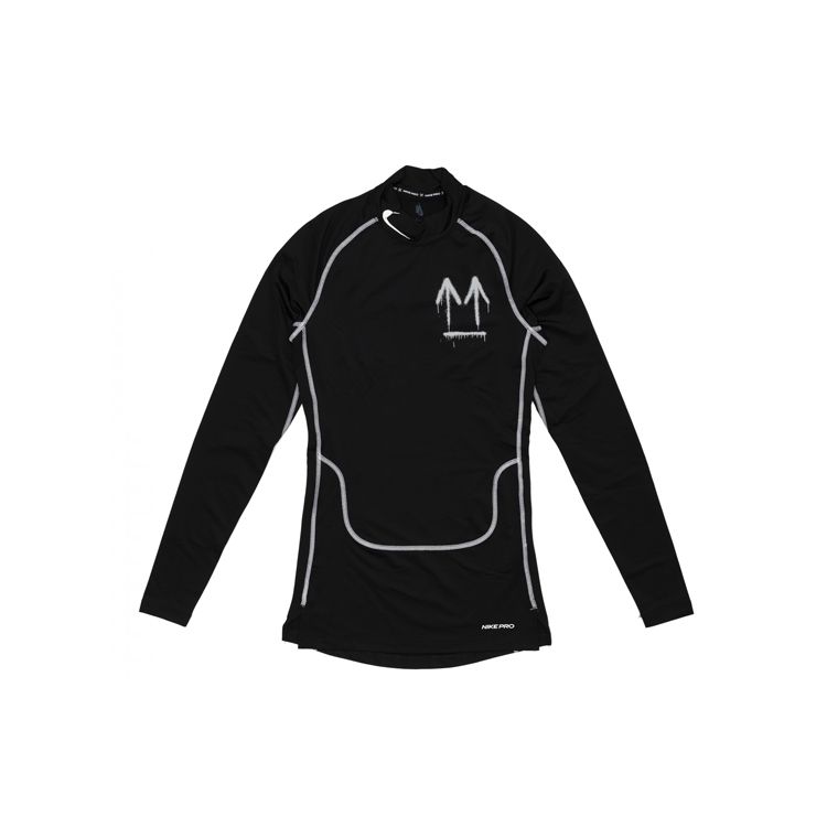 Nike x Off-White Pro NRG Long Sleeve T-Shirt Men Black CN5528-010 L