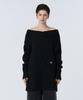 Teulimingbeodeu Oversized Off-Shoulder Knit [ Black ]