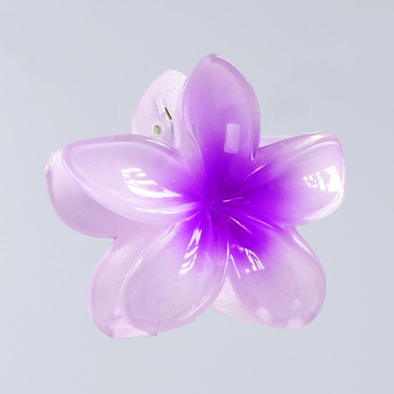 7cm Frangipani Hair Claw Clip - Colorful, Versatile Updo & Ponytail Accessory
