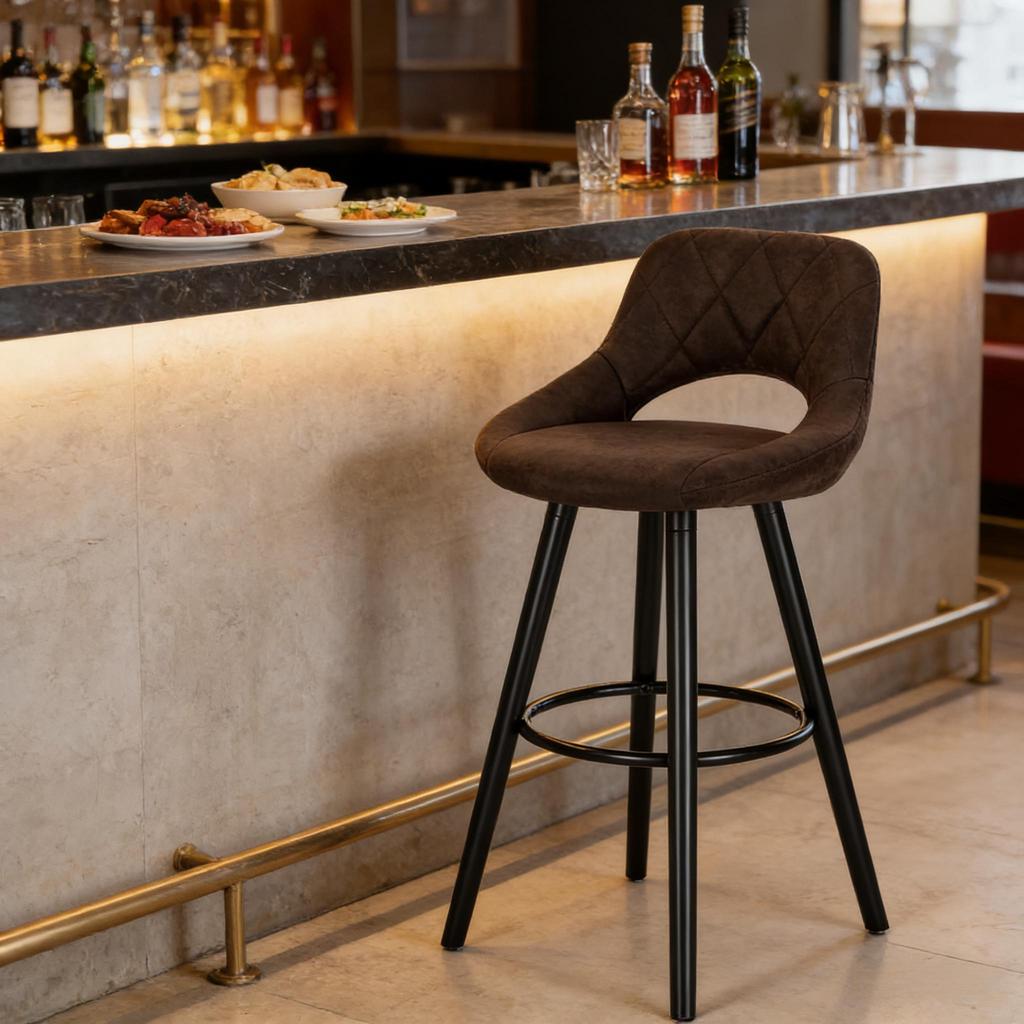Chic Dining Chair, Multifunctional Chair, Backrest for Dining Chairs, Bar Stool, for Kitchens, Bars, Jewelry Stores (Only One Bar Stool Included)