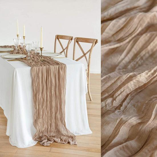 Table Flag Solid Color Pleated Design Bohemia Style Wedding Table Runner Special Events Wedding Decoration