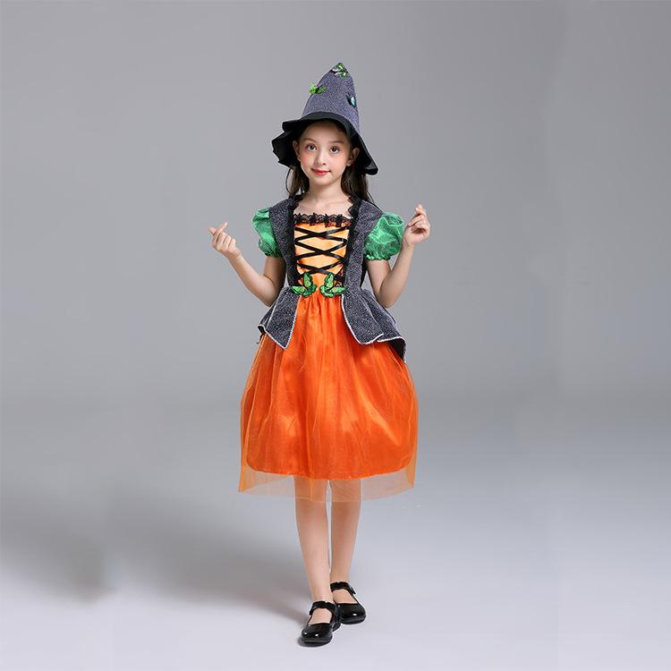 

Костюм на Хэллоуин для детей: Фея и Ведьма с тыквой 160 (Height-based, size up if chubby)