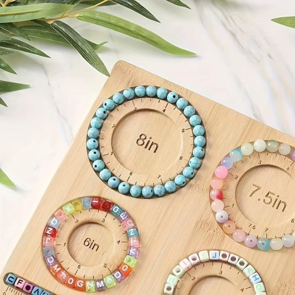 Pad per misurare bracciali 6 misure Segni in misure imperiali Tappetino per la creazione di gioielli Tavola per perline Artigianato fai da te