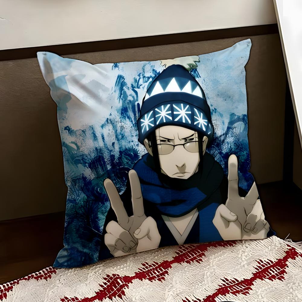 SSamurai CChamploo Anime Cushion Cover Reversible Soft Durable Pillow Cover Home Car MultiScene Use for Daily Comfort