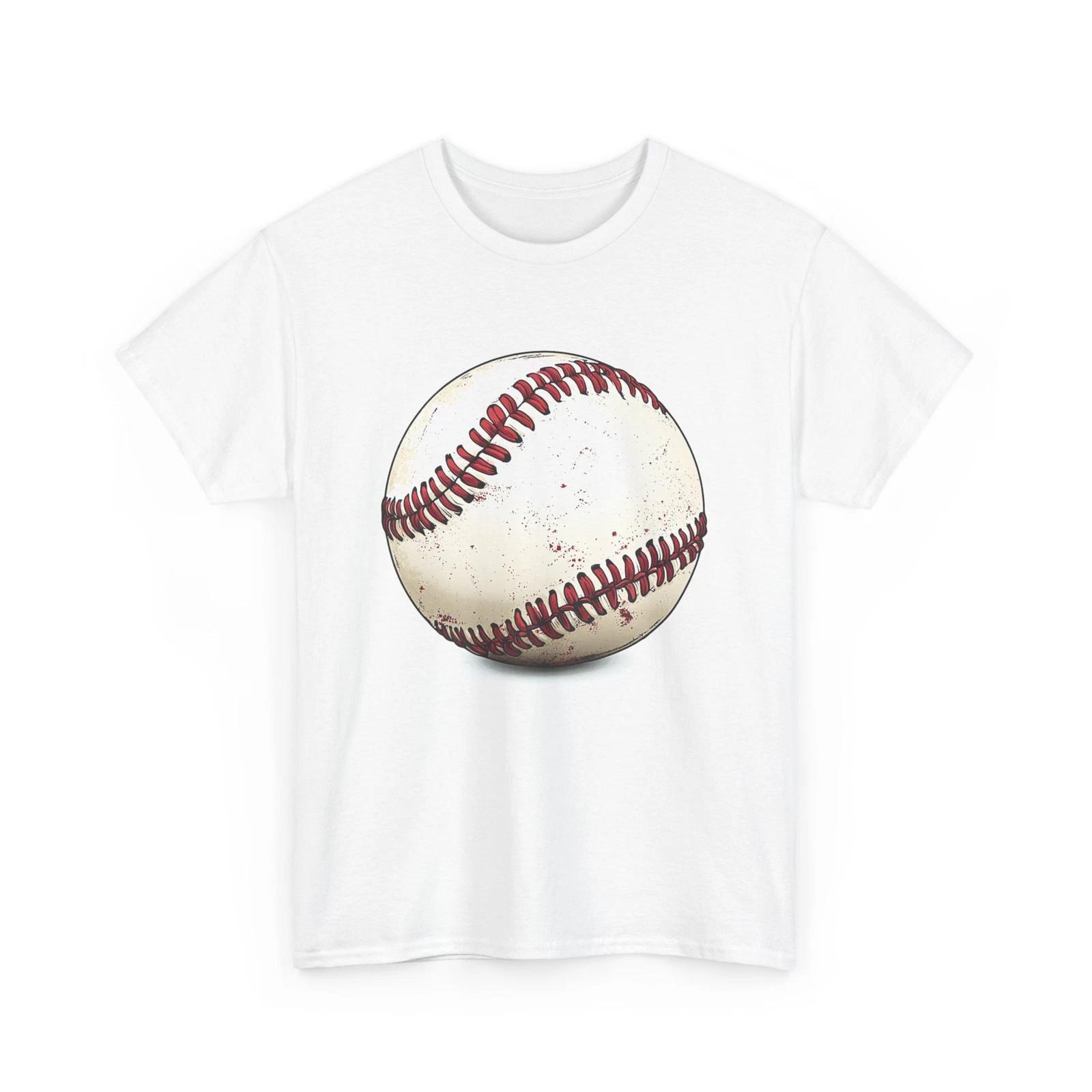 Baseball Shirt | Funny Baseball Fan Tee | Vintage Baseball Ball Clipart T-Shirt M