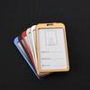 Gold Silver Card Cover Women Aluminum Alloy Work Name Card Holders Case Business Work Card ID Badge Lanyard Holder Metal Bags