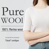 Women's 100% Fine Wool Round Neck Knit Sweater