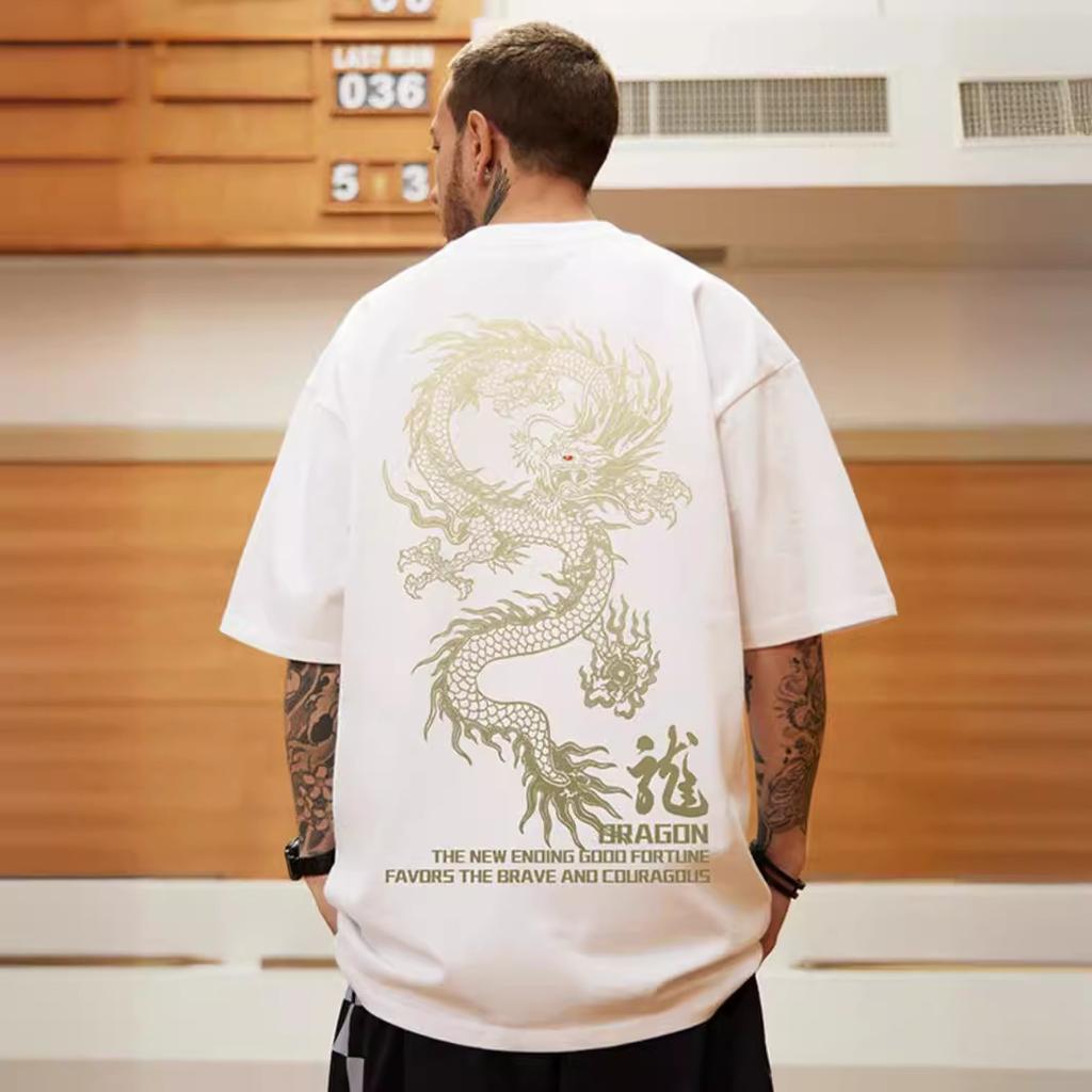 Men's Summer Short Sleeve Large Size Loose Printed Short Sleeve