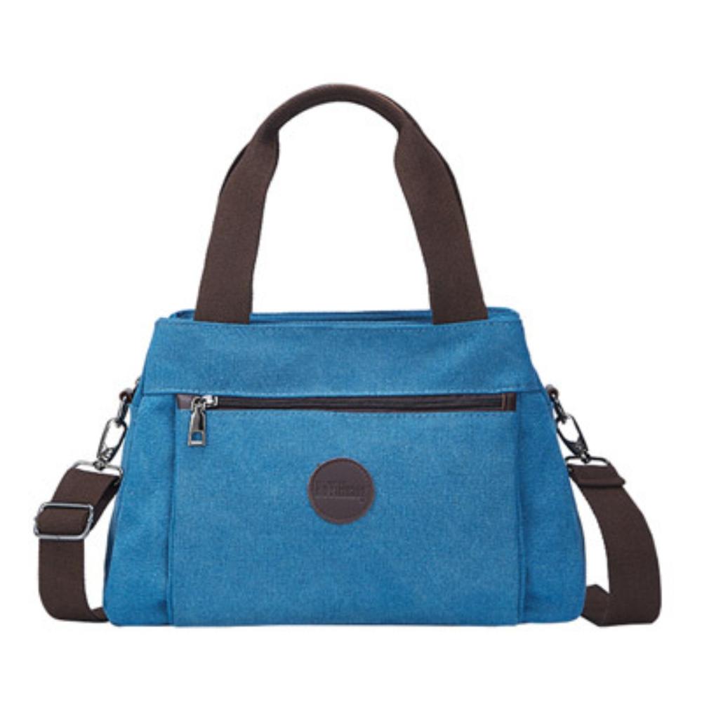 Casual Large Canvas Crossbody Bag For Women, Multi Inner Compartments Convertible Tote,Durable Literary Pack For Daily Commute School ,Weekend Trips