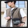 1Pc Lightweight Multi-function Mobile Phone Bag New Outdoor Commuting Portable Shoulder Bag Vertical Casual Simple Men's Messenger Bag
