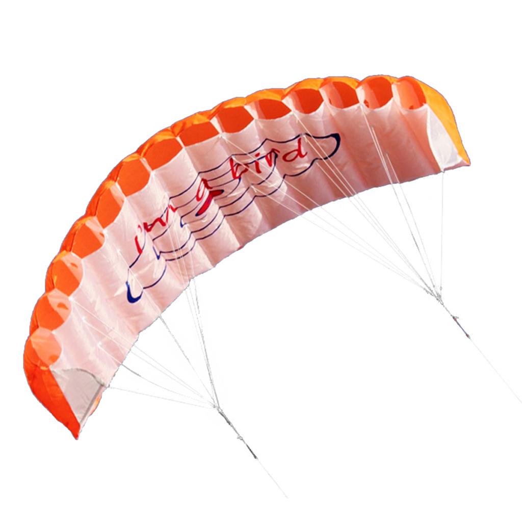 Outdoor Sports Dual Line Stunt Parafoil Kite 1.4m Power Soft Kite with Handle 30m Line
