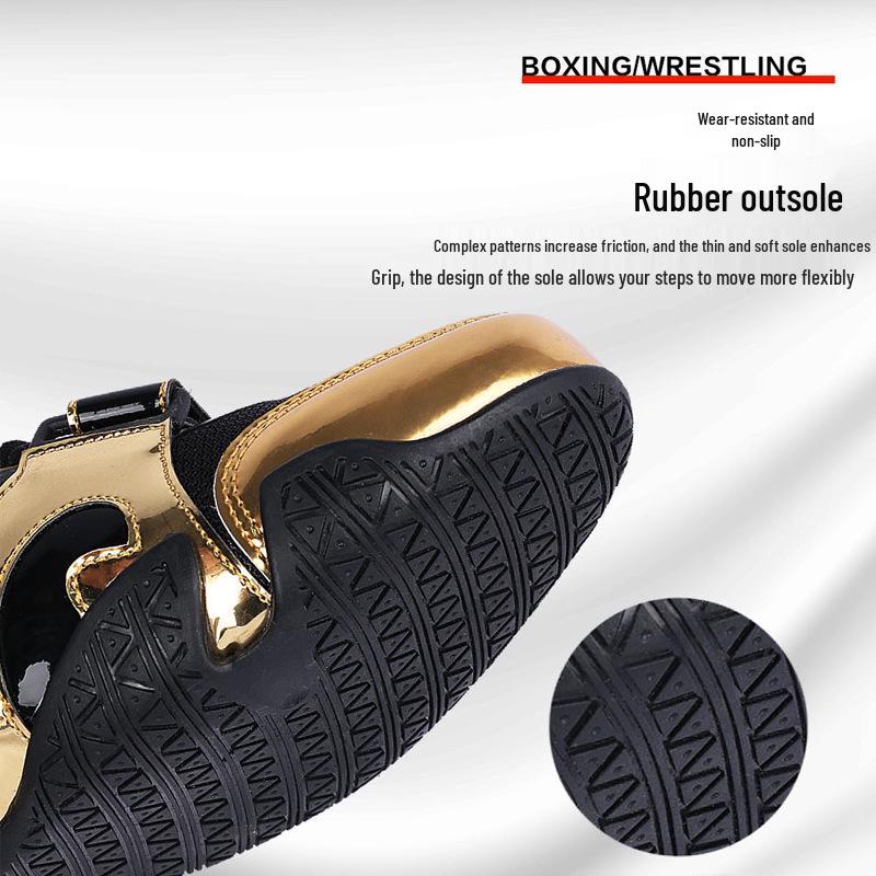 Zapatos Profesionales de Boxeo y Lucha Libre de Caña Alta - Transpirables, Antideslizantes para Hombres y Mujeres