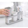 Bathroom Toothbrush Racks Free Punching Brush Set Tooth Cup Holder Teeth Vertical Cup Holder