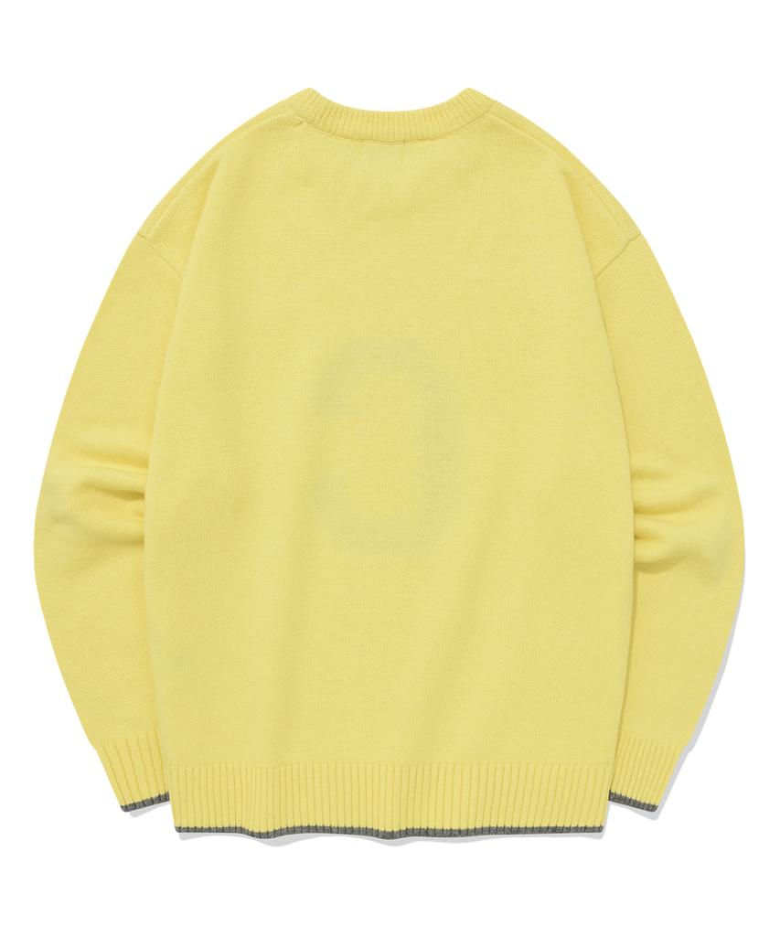 COVERNAT Lambswool C Logo Crewneck Knit Yellow