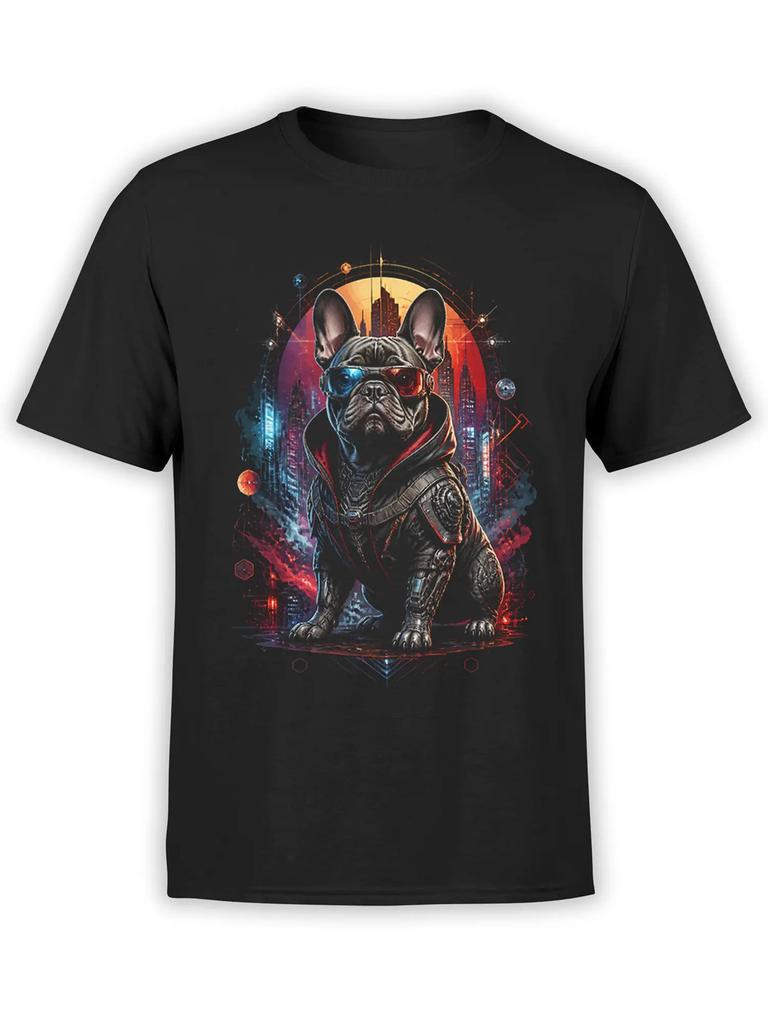 Cyber Sentinel French Bulldog TShirt Unisex