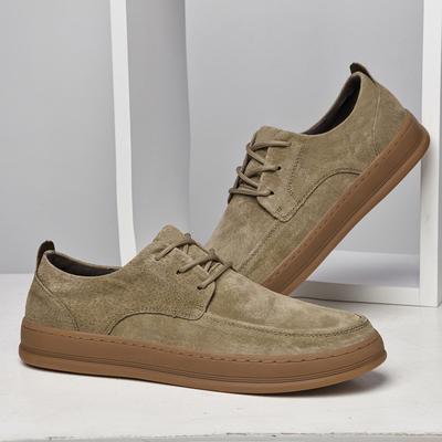 Heißer Verkauf Herren Wildleder Freizeitschuhe Weiche Sohle Schnürschuhe Herren Sneaker Leichte Oxford Schuhe Outdoor Formelle Kleidung Schuhe