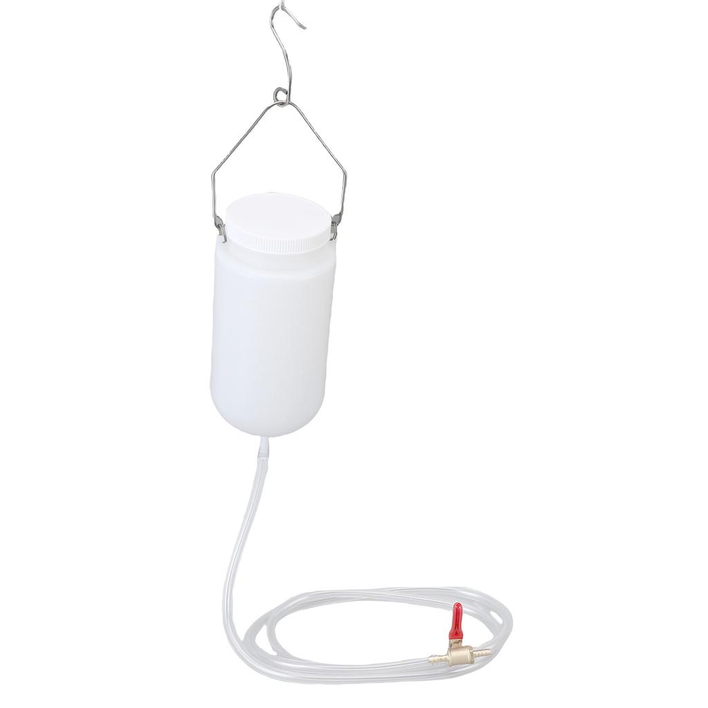 1L Auxiliary Fuel Tank with Fuel Hose and Cut Off Valve Smoother Flow for Long Distance Cycling Traveling