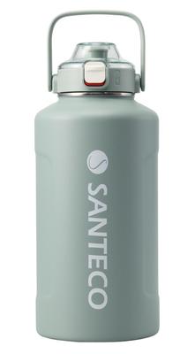 SANTECO Vacuum Insulated Water Bottle, Large Capacity, 1900ml, Keeps Drinks Cold or Hot, Includes Straw, Compatible with Direct Drinking Sports