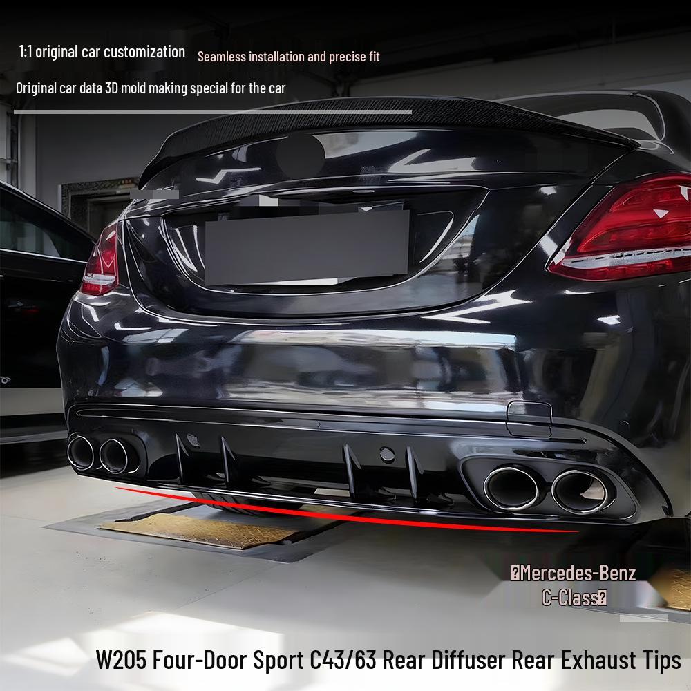 Mercedes-Benz C-Class W205 (2019+) C43/C63 Sport Rear Diffuser Tailpipes