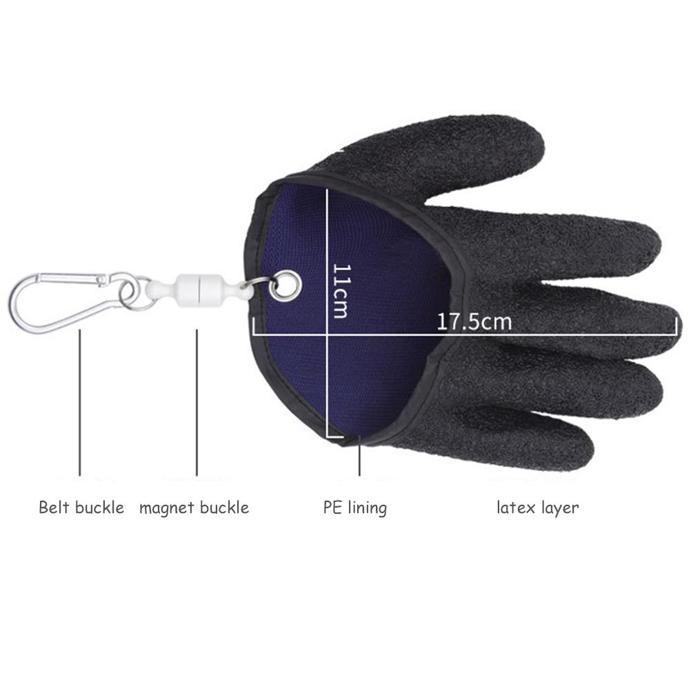 1 pcs Fishing Puncture Proof Gloves with Magnet Release Professional Waterproof Anti Slip Fish Landing Glove