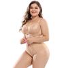Plus Size Dessous-Set mit Bügel aus floraler Spitze, transparenter BH-Anzug, sexy EF-Cup, dünner Bralette, unsichtbarer BH