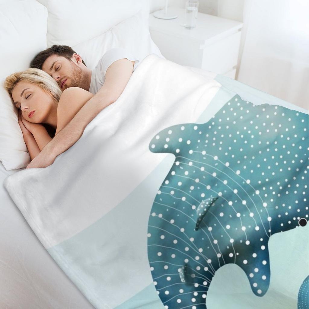 Whale Sharks Throw Blanket funny gift Thins Luxury St Designers Blankets