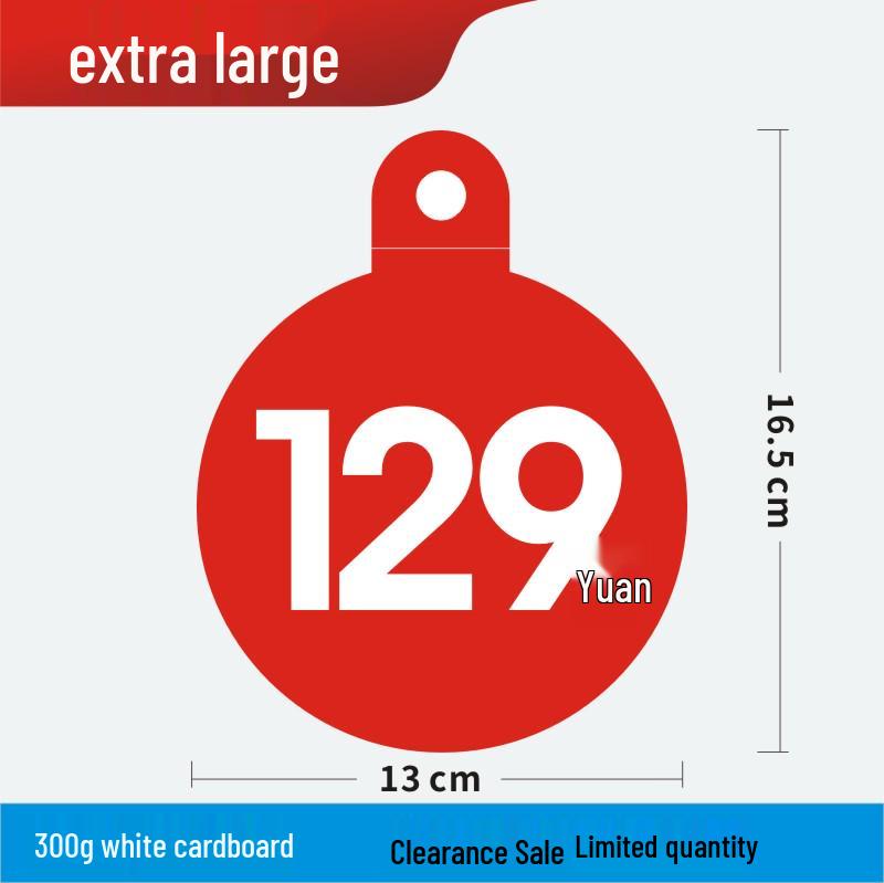 Discount Promotion Tag for Clothing & Accessories Display Stand