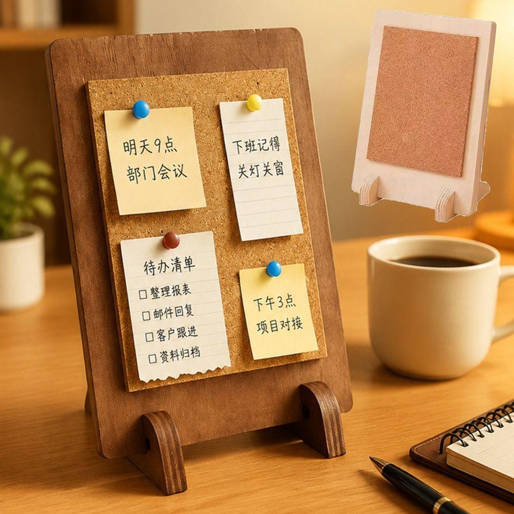 Soft Cork Cork Message Board Stable Photo Display Holder Rustic Tabletop Display Stand Home Decor