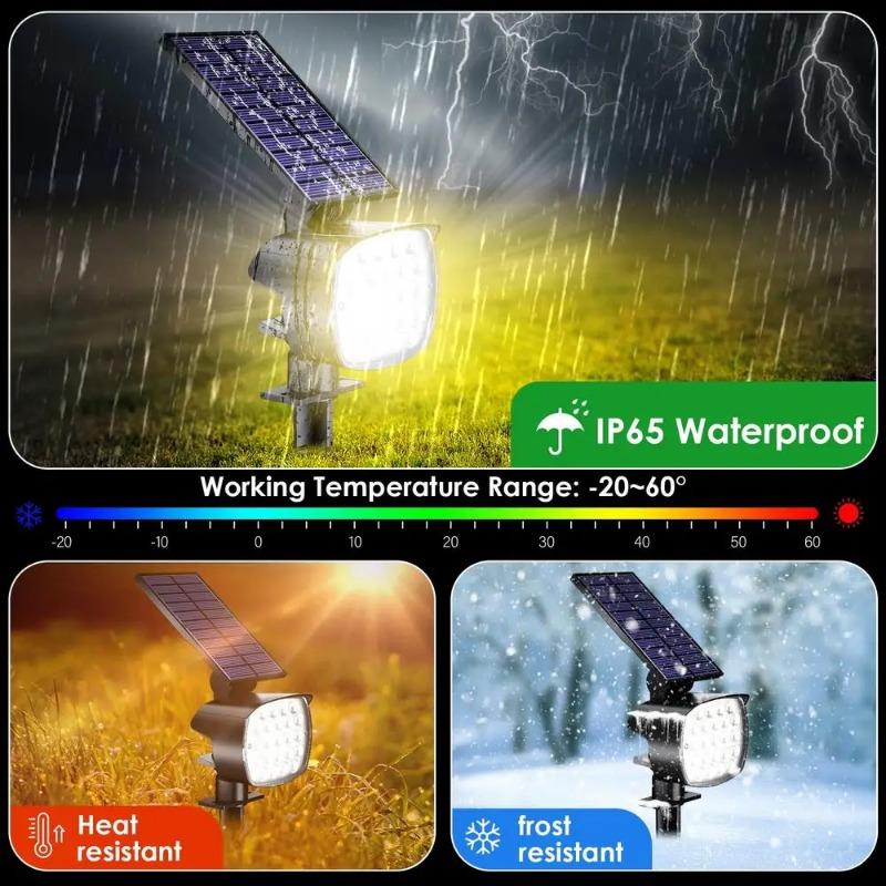 Waterproof Solar Garden Lights 23 LEDs Dual-Purpose Spotlights Outdoor Landscape Lights IP65 Dimmable 8pack Pathway Patio Yard