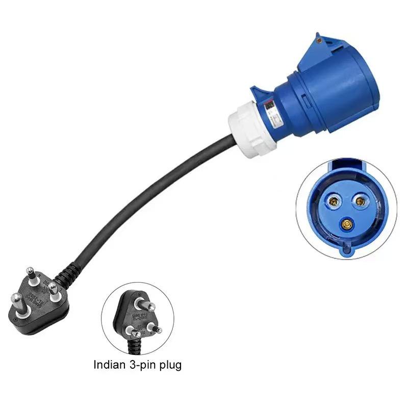 16A Schuko To 32A CEE Industrial Plug UK Charging Adapter Cable