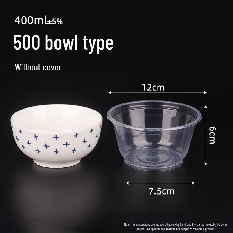 ZISIZ Commercial Round Disposable Plastic Bowls