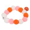 Pet Collar Soft Lightweight Plush Balls Cute Dog Cat Collar with Bell for Party DailyOrange 34cm