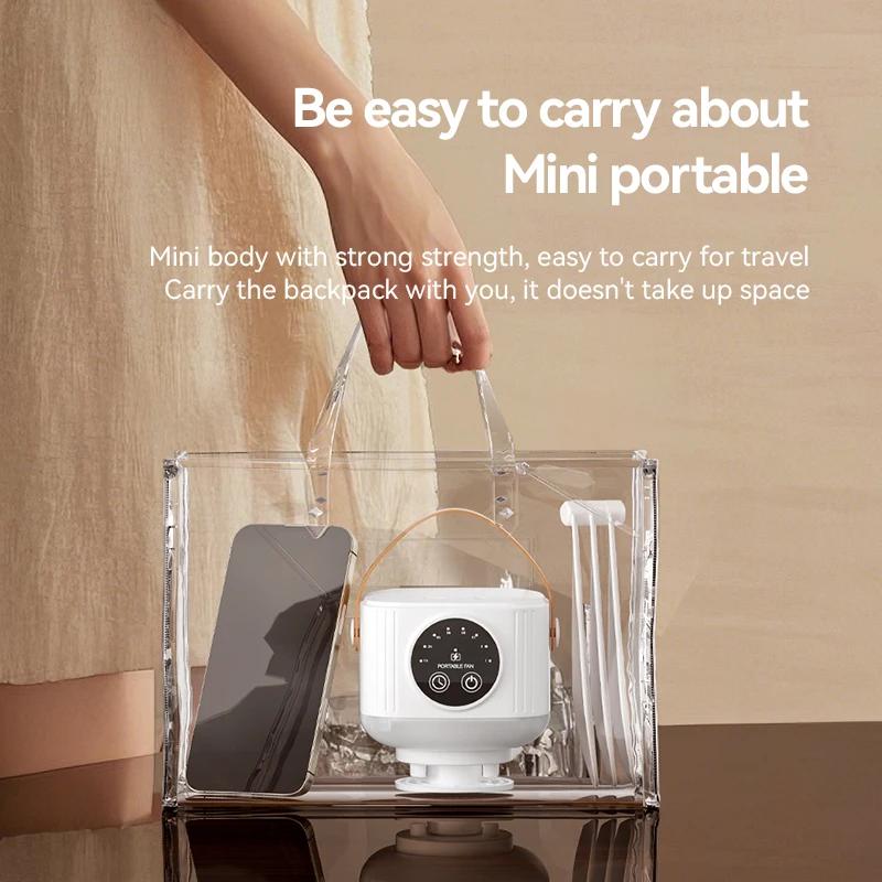 LED Light With Fan Portable Silent Ceiling Fans Light Rechargeable/Plug-in LED Lamp Remote Control 7200mAh for Bedroom Camping