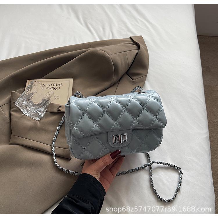 Gentle Texture Lock Temperament Chain Small Bag Women's 2025 Spring New Versatile AINS Crossbody Bag Small Square Bag