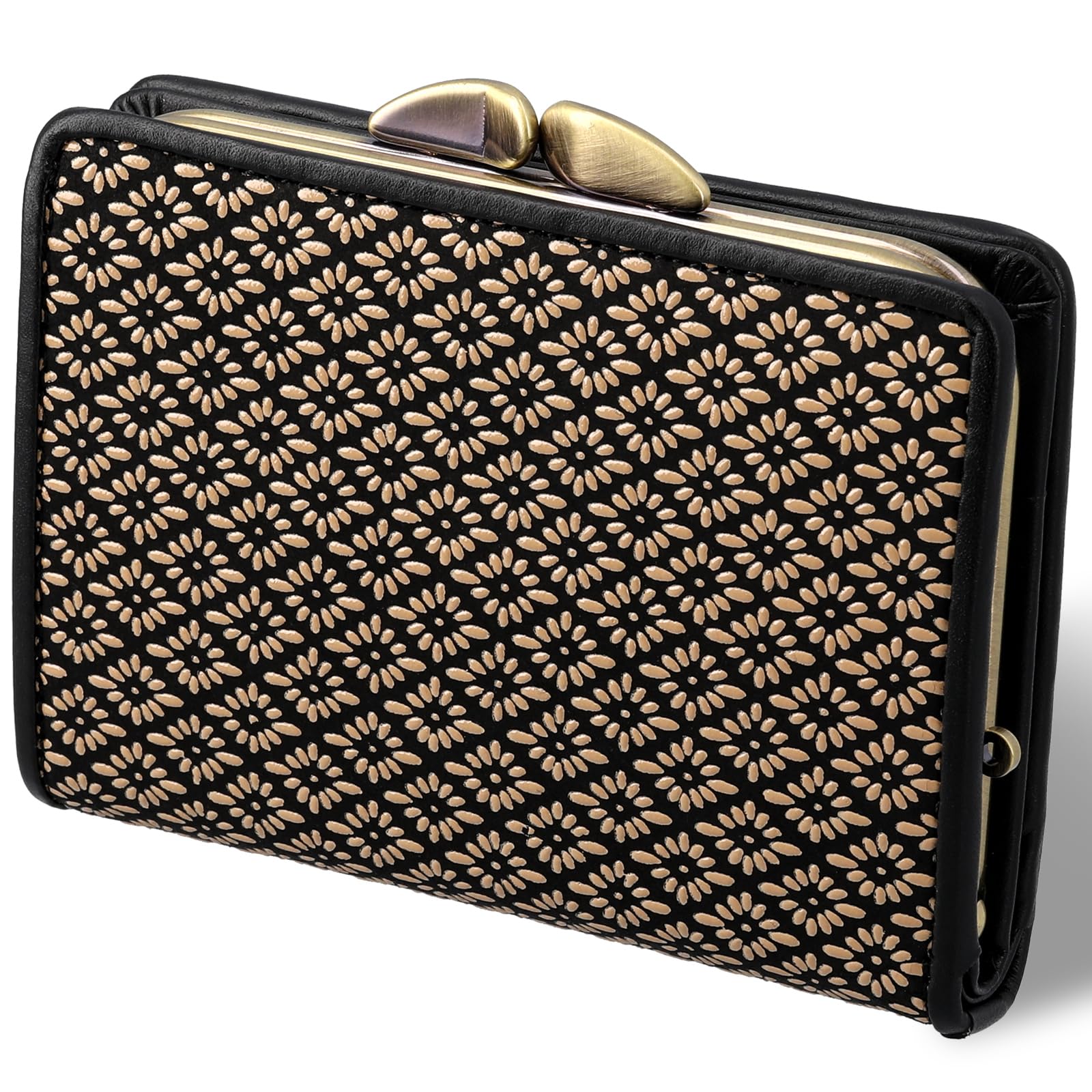 

SakuraZen Inden Clasp Purse with Diamond and Chrysanthemum Deerskin Genuine Japanese Made in Japan by Japanese Artisans Design, Women s, Leather,